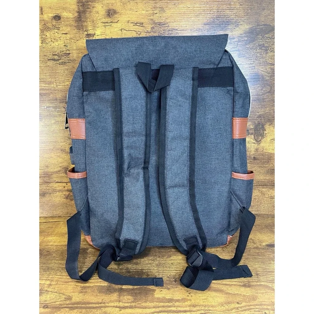 Mancio Vintage Laptop Backpack with USB Charging Port
